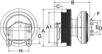 999074 by HORTON - CLUTCH DM SE 21 CAT 8K/6K