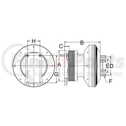 999155 by HORTON - CLUTCH*DM SE 21*CAT,8-'K',146.1,65.0 PLT,27.1 STUD