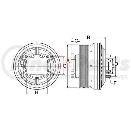 999819 by HORTON - CLUTCH*DMPE SE 24*VOL,170.0,12-PK,65.0 PLT,39.8 STUDS