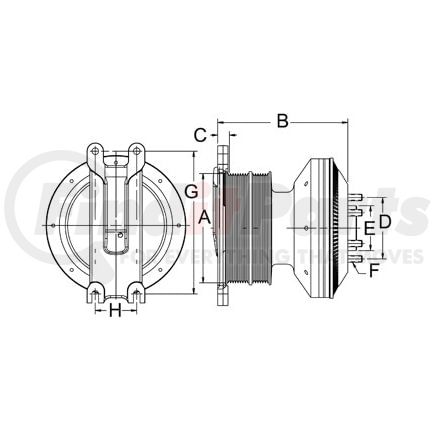 999202 by HORTON - CLUTCH*DM SE 21*CAT,158.0,8/6-PK,65.0 PLT,20.7 STU