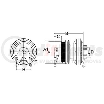 999343 by HORTON - CLUTCH*DM SE 21*CUM,158.0,8K/1V,65.0 PLT,27.1 STUD
