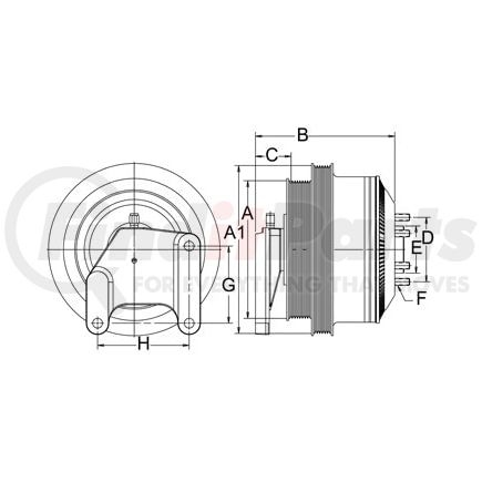 999395 by HORTON - CLUTCH*DM SE 21*CAT,175.2,6-8PK,65.0 PLT,20.7 STUDS