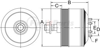 999146 by HORTON - CLUTCH*DM SE 21*DET,201.0,10-PK,65.0 PLT,20.7 STUD