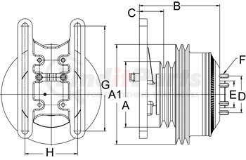 999044 by HORTON - CLUTCH*DM SE 21*CAT,158.7,4-V,65.0 PLT,20.7 STUDS