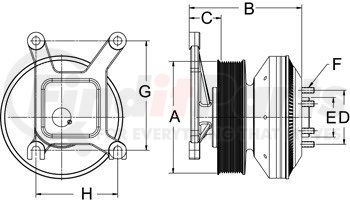 999243 by HORTON - CLUTCH*DM SE 21*DET,183.8,10-PK,65.0 PLT,20.7 STUD
