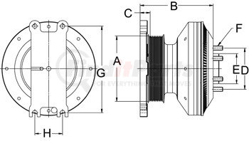 999084 by HORTON - CLUTCH*DM SE 21*CAT,8-'K',141.2,65.0 PLT,20.7 STUD