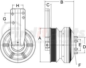 999422 by HORTON - CLUTCH*DM SE 21*CAT,8-PK,213.2,65.0 PLT,20.7 STUDS