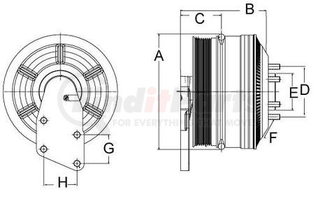 999037 by HORTON - CLUTCH*DM SE 21*CAT,190.5,8K/1V,65.0 PLT,20.7 STUD