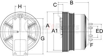 999266 by HORTON - CLUTCH*DM SE 21*CAT,228.6,6K/8K,65.0 PLT,20.7 STUD