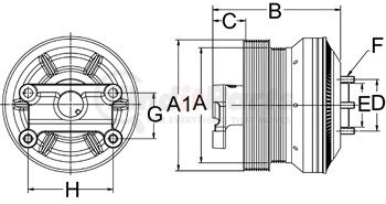 999038 by HORTON - CLUTCH*DM SE 21*CAT,195.5,6-10K,65.0 PLT,20.7 STUD