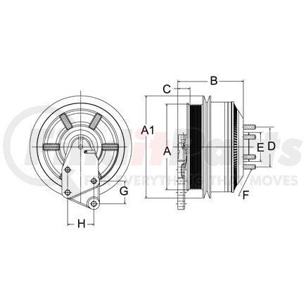 999072 by HORTON - CLUTCH*DM SE 21*CAT,8K/1V,158.7,65.0 PLT,20.7 STUD