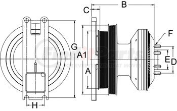 999034 by HORTON - CLUTCH*DM SE 21*CAT,07.50,8K-6K,2.56 PLT,1.00 STUD