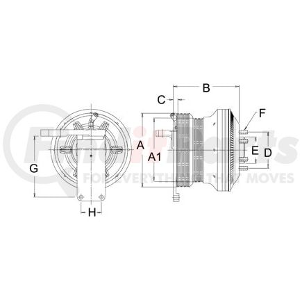 999252 by HORTON - CLUTCH*DM SE 21*INT,6-8PK,181.1,65.0 PLT,20.7 STUD