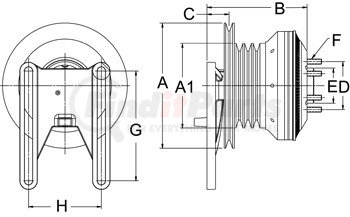 999216 by HORTON - CLUTCH*DMPE SE 24*DET,228.6,4-GRV,65.0 PLT,52.5 STUD