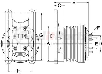 999162 by HORTON - CLUTCH*DM SE 21*CAT,177.8,4-GRV,65.0 PLT,27.1 STUD