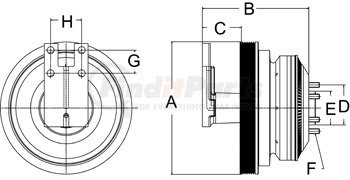 999500 by HORTON - CLUTCH*DM SE 21*CAT,189.0,8-PK,65.0 PLT,20.7 STUDS