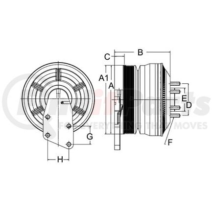 999177 by HORTON - CLUTCH*DM SE 21*CAT,190.5/8K/1V,65.0 PLT,27.1 STUD