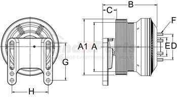 999039 by HORTON - CLUTCH*DM SE 21*CAT,195.5,6-10K,65.0 PLT,20.7 STUD