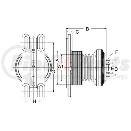 999079 by HORTON - CLUTCH DM SE 21 CAT 197.8