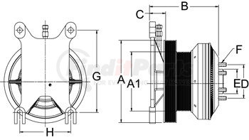 999092 by HORTON - CLUTCH*DM SE 21*DET,218.2,8/10K,65.0 PLT,20.7 STUD