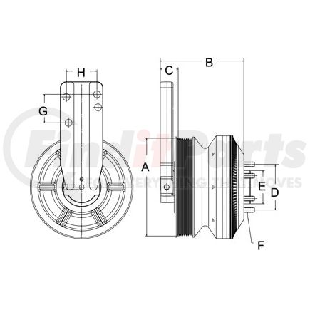 999483 by HORTON - CLUTCH*DM SE 21*CAT,8-PK,213.2,65.0 PLT,20.7 STUDS
