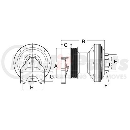 999854 by HORTON - CLUTCH*DMPE SE 24*CUM,158.7,8-PK,65.0 PLT,20.7 STUDS