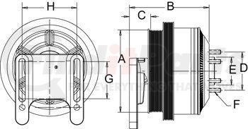 99A9360 by HORTON - DM Advantage Fan Clutch