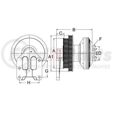 999230 by HORTON - CLUTCH*DM SE 21*CAT,190.5,8K-6K,65.0 PLT,27.1 STUD