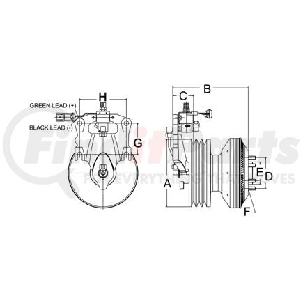 999448 by HORTON - CLUTCH*DM SE 21*DET,194.6,3-GRV,65.0 PLT,20.7 STUDS