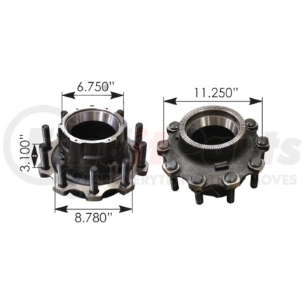 150.T1202.S2 by AUTOMANN - OUTBOARD MOUNT HUB ASSEMBLY
