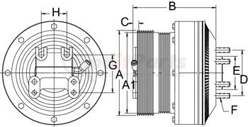 99A9914 by HORTON - DM Advantage Two-Speed Fan Clutch