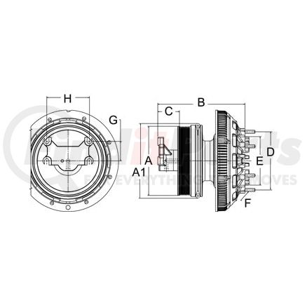 Horton 999996 Engine Cooling Fan Clutch CLUTCH*DM2SPE SE 24*CUM,172.5,8-PK,127.0 PLT,20.7 STUDS