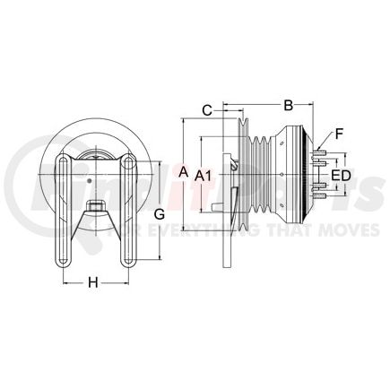 Horton 999419 Engine Cooling Fan Clutch CLUTCH*DM SE 21*DDC,231.6,4 GRV,50.8 PLT,39.8 STUDS