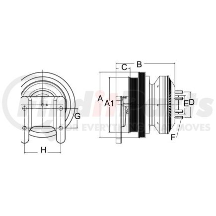 999220 by HORTON - CLUTCH*DM SE 21*CAT,190.5,8K-6K,65.0 PLT,27.1 STUD