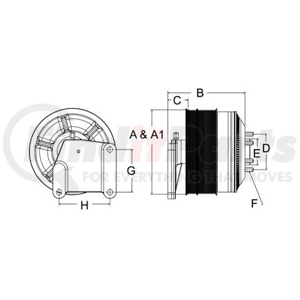 999828 by HORTON - CLUTCH*DM SE 24*CAT,211.6,6-12PK,65.0 PLT,20.7 STUDS