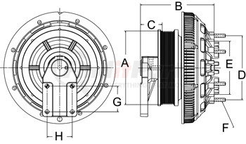 Horton 999981 Engine Cooling Fan Clutch CLUTCH*DM2S*CUM,174.0,8-PK,127.0 PLT,26.6 STUDS