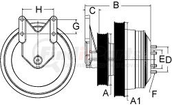 999547 by HORTON - CLUTCH*DM SE 21*CUM,180.3, 259.1, 8PK/8PK, 65.0 PLT,20.7 STUDS
