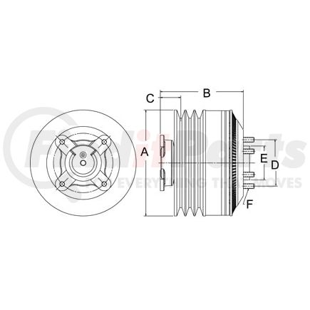 999852 by HORTON - CLUTCH*DMPE SE 24*CUM,203.2,3 GRV,65.0 PLT,20.7 STUD