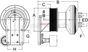 998625 by HORTON - CLUTCH*DMPE SE 24*DAF,160.5,12-PK,65.0 PLT,27.1 STUDS