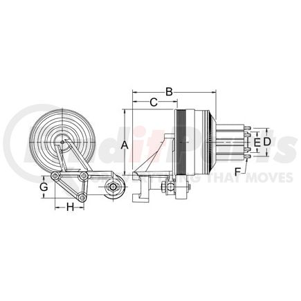 999147 by HORTON - CLUTCH*DM SE 21*ISM,207.8,8-PK,65.0 PLT,109.6 STUD
