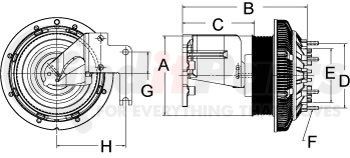 Horton 999919 Engine Cooling Fan Clutch CLUTCH*DM2S SE 24*CUM,12-PK,185.6,127.0 PLT,26.6 STUDS