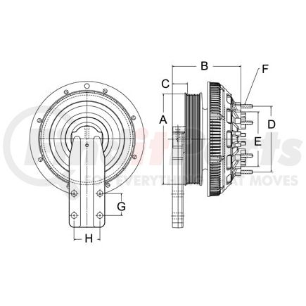 999953 by HORTON - CLUTCH*DM2SPE*CAT,10-PK,200.5,126.9 PLT,26.6 STUDS