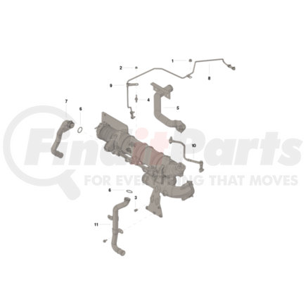 4352348 by CUMMINS - Exhaust Gas Recirculation (EGR) Cooler