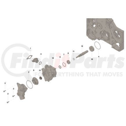 2882144 by CUMMINS - Engine Water Pump - Kit