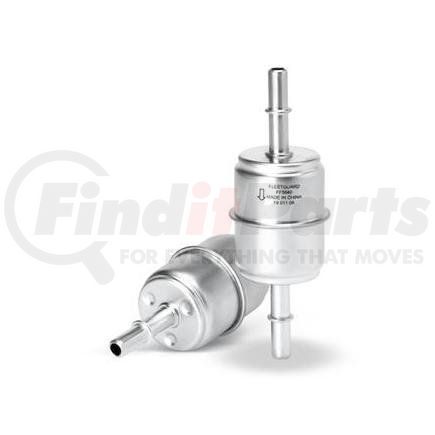 FF5640 by FLEETGUARD - Fuel Filter - In-Line, Metal, Wire Mesh Media, 5.7 in. Height