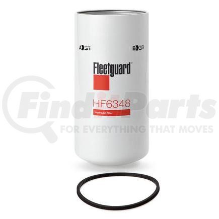 HF6348 by FLEETGUARD - Hydraulic Filter - 10.71 in. Height, 5.08 in. OD (Largest), Spin-On