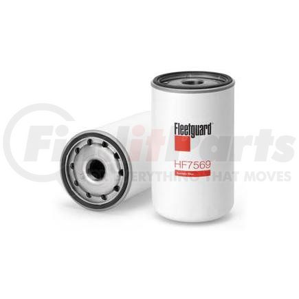 HF7569 by FLEETGUARD - Hydraulic Filter - 7.34 in. Height, 4.25 in. OD (Largest), Spin-On