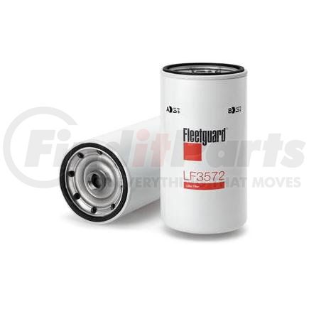 LF3572 by FLEETGUARD - Engine Oil Filter - 8.06 in. Height, 4.24 in. (Largest OD), By-Pass Spin-On