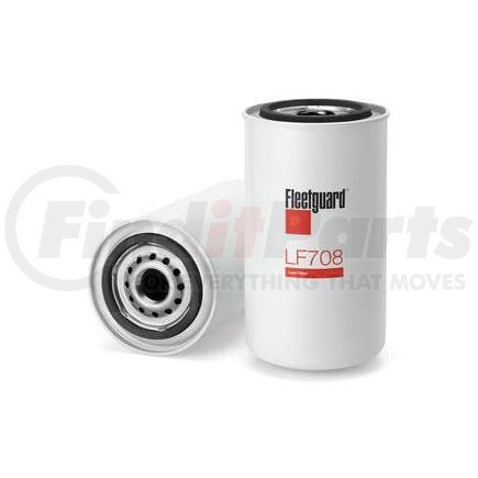 LF708 by FLEETGUARD - Engine Oil Filter - 6.88 in. Height, 3.67 in. (Largest OD), Komatsu 6002115213