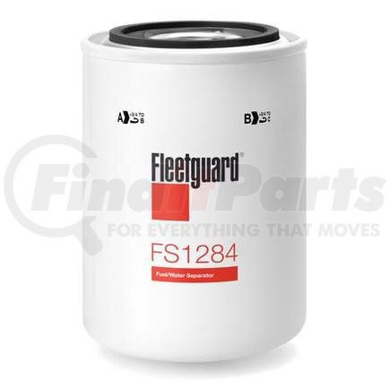 FS1284 by FLEETGUARD - Fuel Water Separator - Spin-On, 5.28 in. Height, Parker HW3510